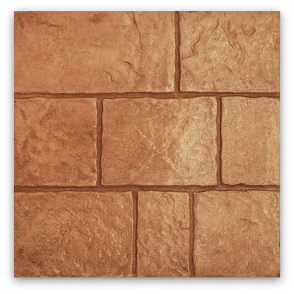 24 แผ่นทางเท้า 40×40 โฟล์กร็อค ส้ม ขนาด_ 40 x 40 x 3 ซม