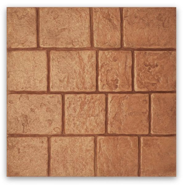 29 แผ่นทางเท้า 40×40 ฮาร์ดร็อค ส้ม ขนาด_ 40 x 40 x 3 ซม