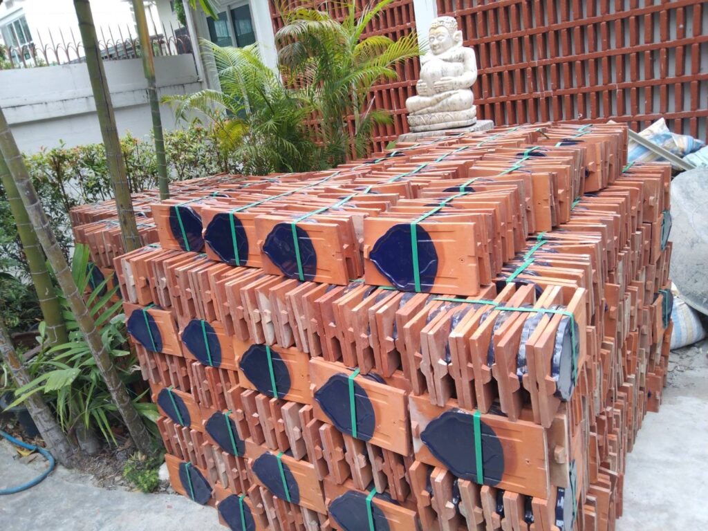 ส่ง กระเบื้องสุโขทัย เคลือบน้ำเงิน คลองเตย กรุงเทพ