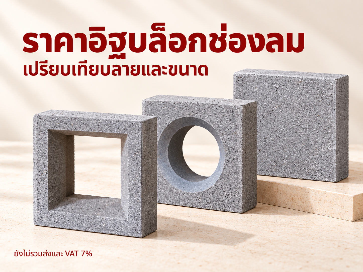 ราคาอิฐบล็อกช่องลม ทุกรุ่น