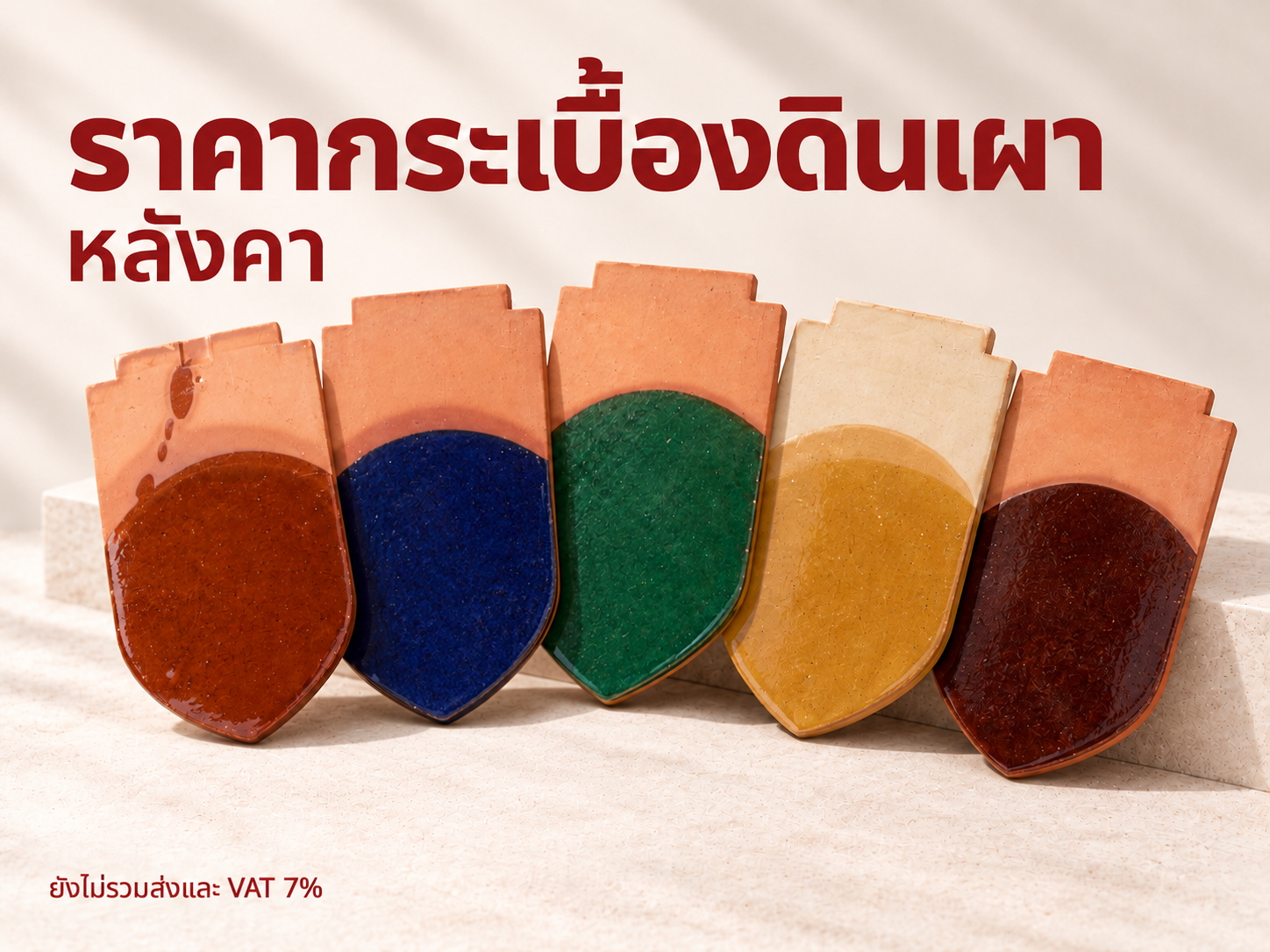 ราคากระเบื้องดินเผาหลังคา ทุกรุ่น