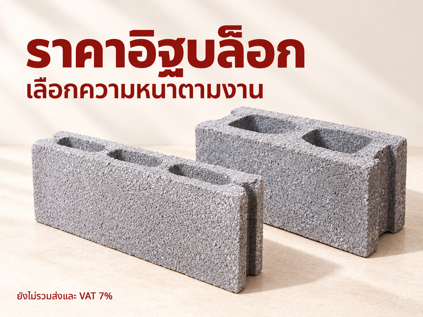 ราคาอิฐบล็อก ทุกรุ่น
