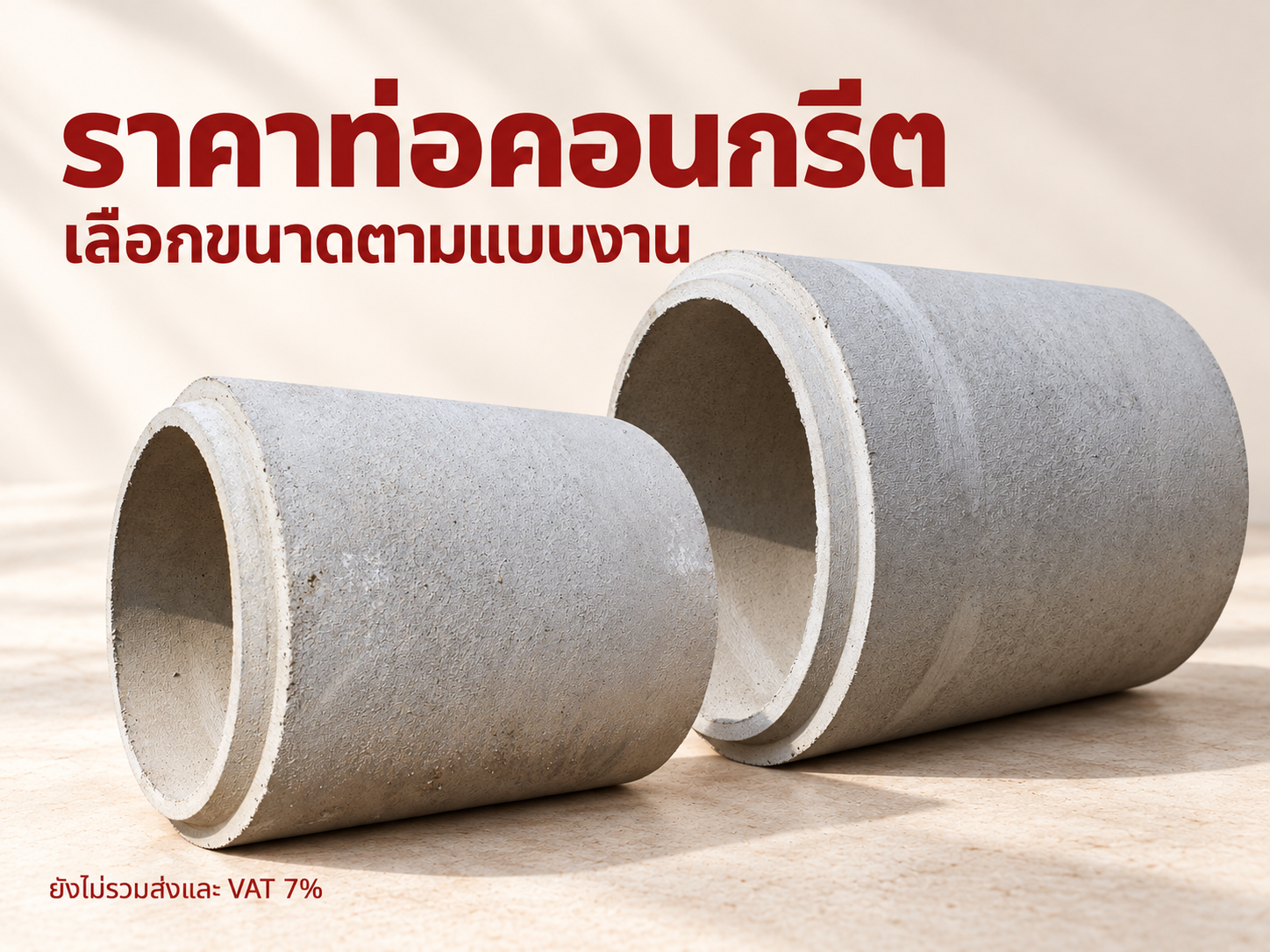 ราคาท่อคอนกรีต ทุกรุ่น