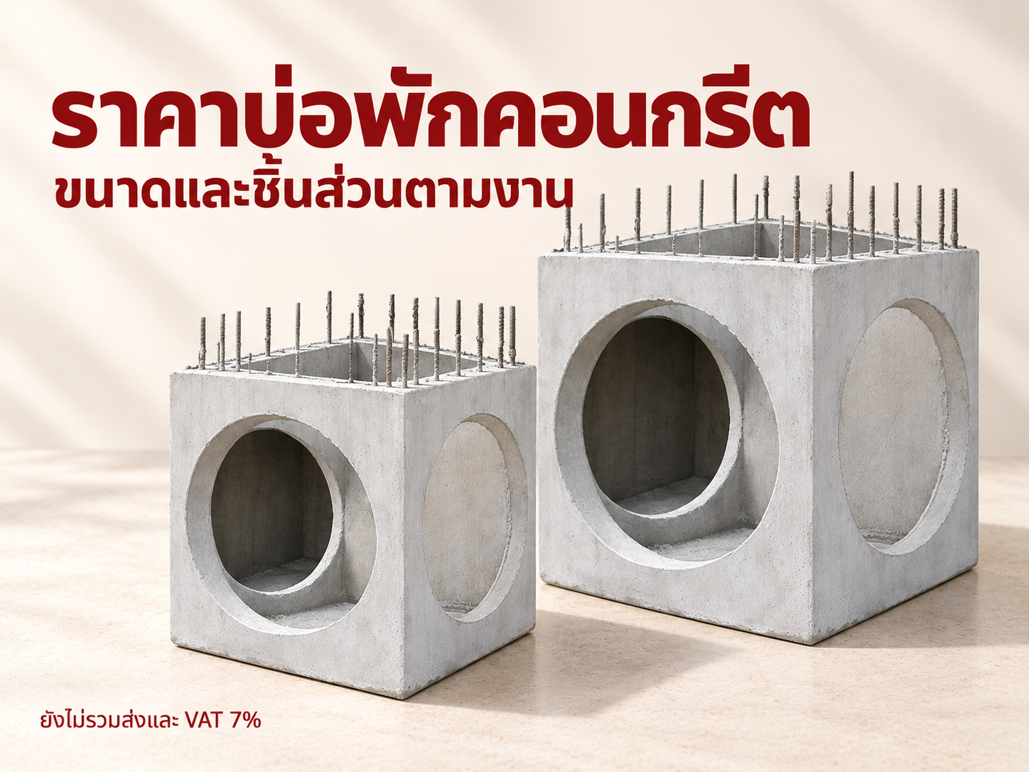 ราคาบ่อพักคอนกรีต ทุกรุ่น