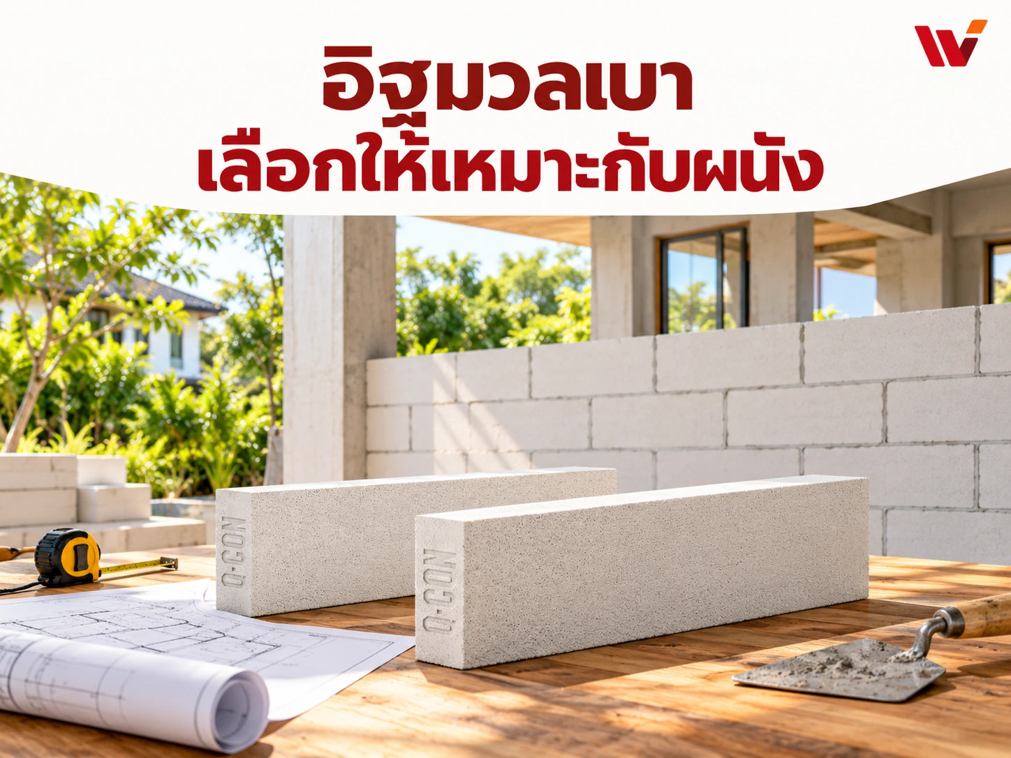 อิฐมวลเบา Q-CON: เลือกความหนา คำนวณ และดูราคา