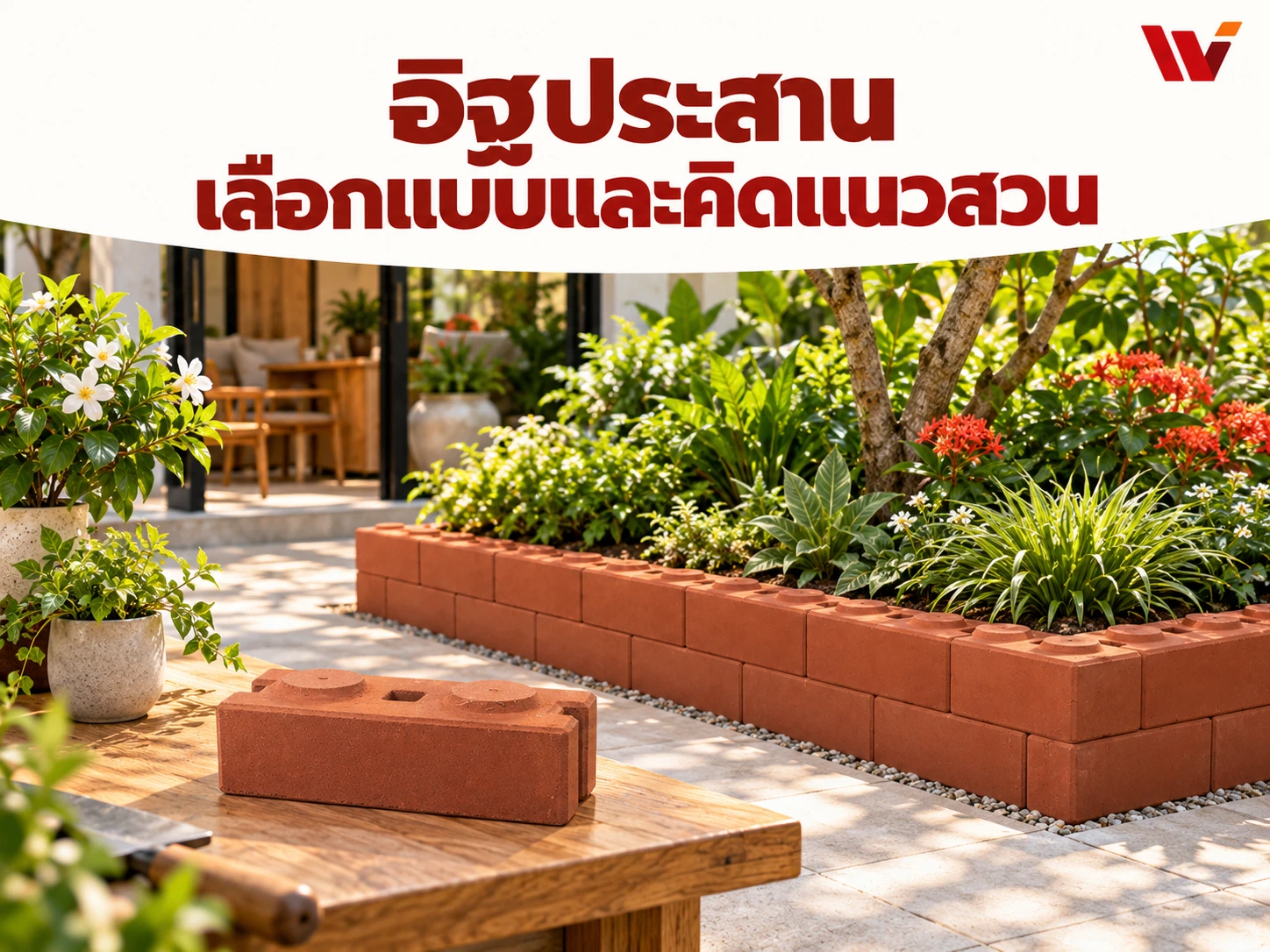 อิฐประสาน: เลือกรูปทรง คิดแนวสวน และดูราคา
