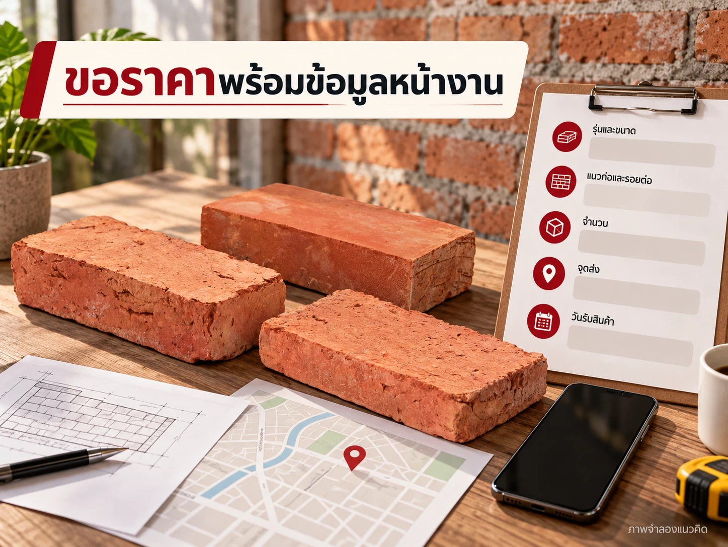ตัวอย่างรายการข้อมูลสำหรับขอราคา เอกสารและโทรศัพท์ในภาพเป็นภาพประกอบ