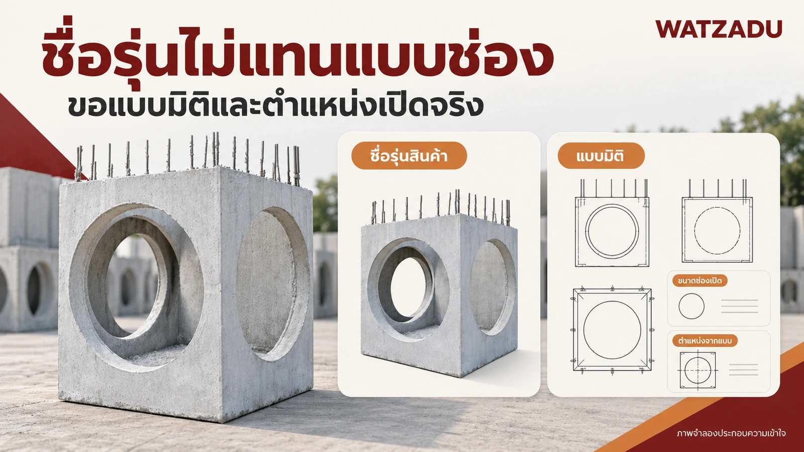 ชื่อรุ่นไม่แทนแบบช่อง — ขอแบบมิติและตำแหน่งเปิดจริง