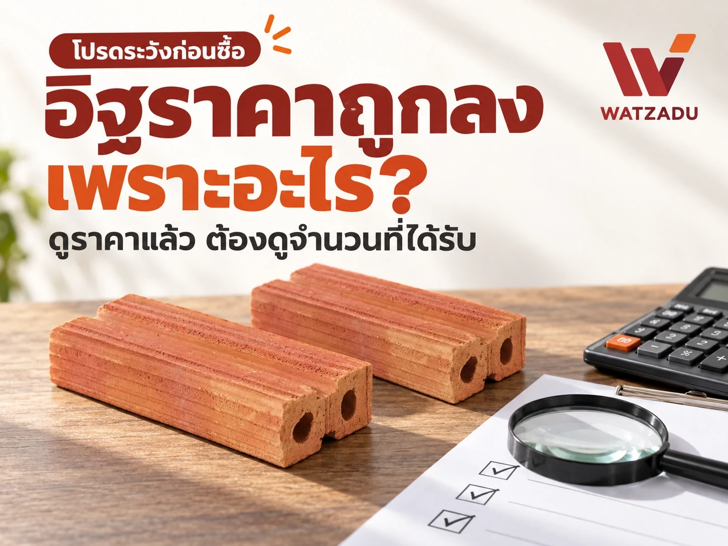 โปรดระวังซื้ออิฐราคาถูก: ทำไมถูกลง และคุณได้ครบไหม?