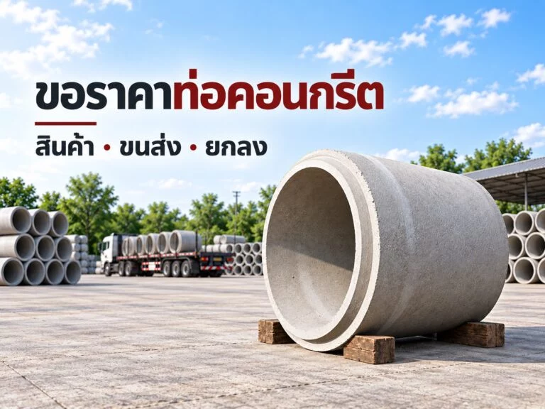 ขอราคาท่อคอนกรีตพร้อมส่ง: เทียบสินค้า ขนส่ง และขอบเขตยกลงอย่างไร