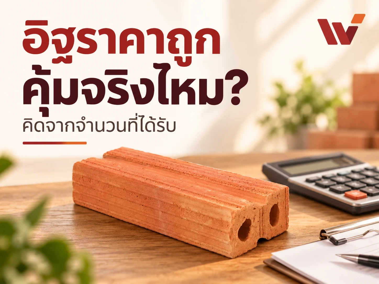 ซื้ออิฐราคาถูก…แต่ได้ครบไหม? คิดต้นทุนจากจำนวนรับจริง