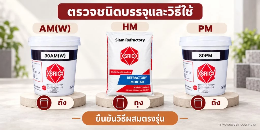 ภาพจำลองชนิดบรรจุ อ้างอิงสินค้า 30AM(W), 30HM และ 80PM รูปภาชนะไม่ใช่สูตรผสมหรือการรับรองคู่เกรด