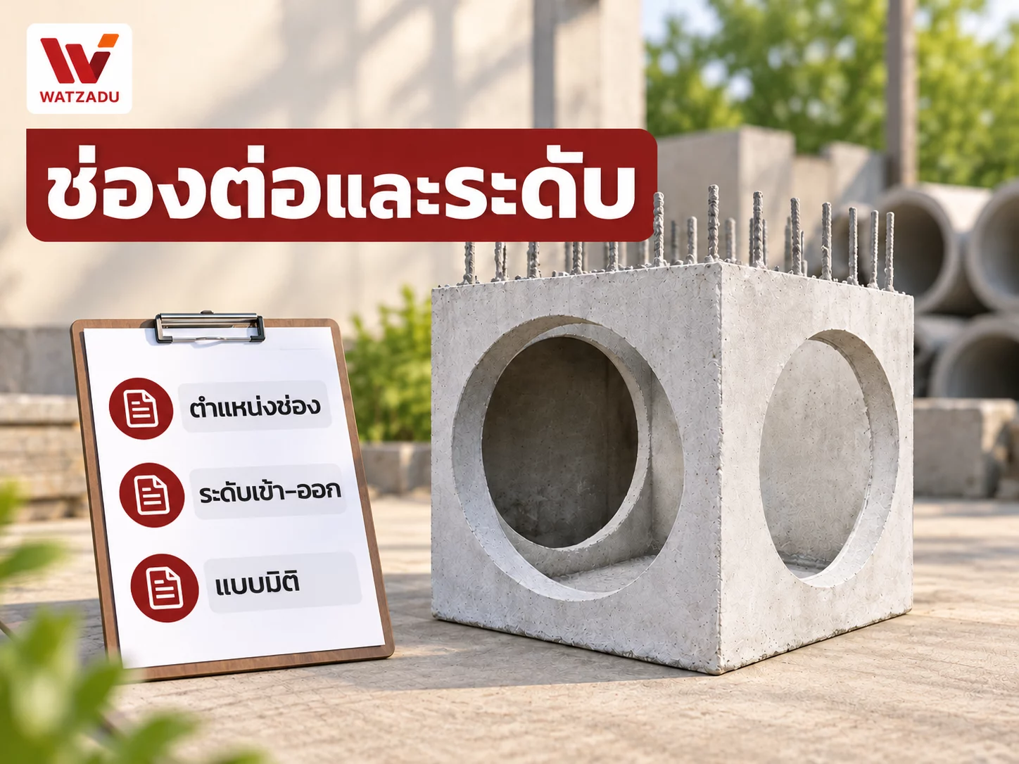 ช่องต่อและระดับ — ตำแหน่งช่อง · ระดับเข้า–ออก · แบบมิติ