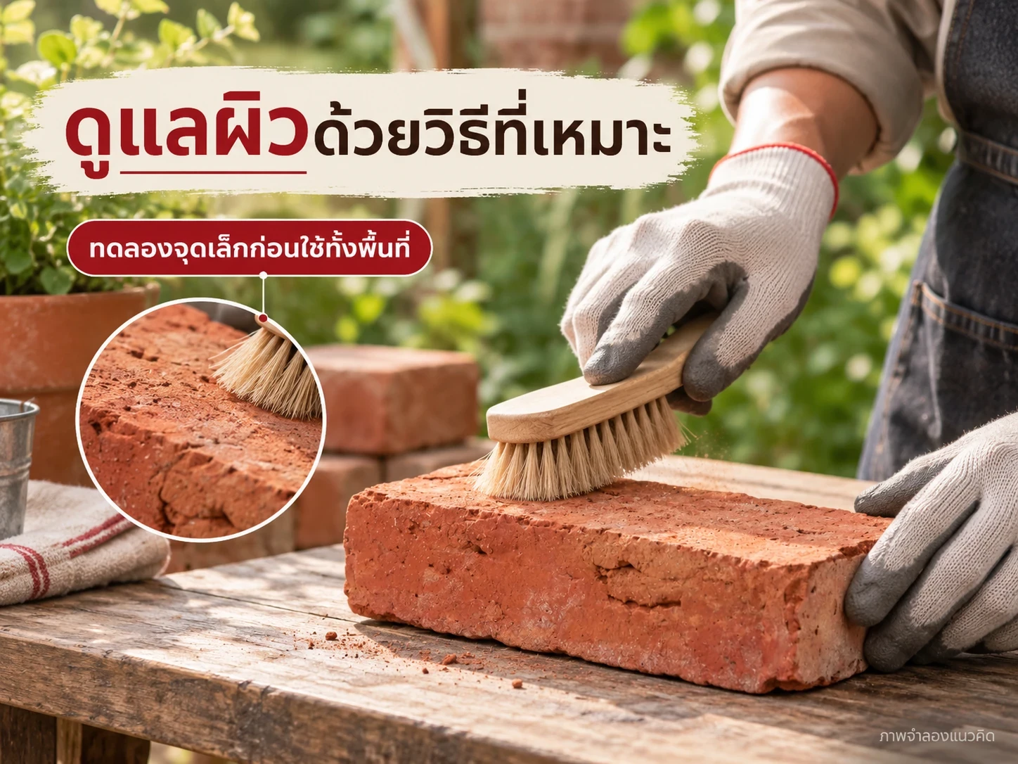 ภาพจำลองทดลองทำความสะอาดบนก้อนเล็ก ไม่ใช้แรงดันสูงหรือสารที่ยังไม่ยืนยันว่าเหมาะกับรุ่น