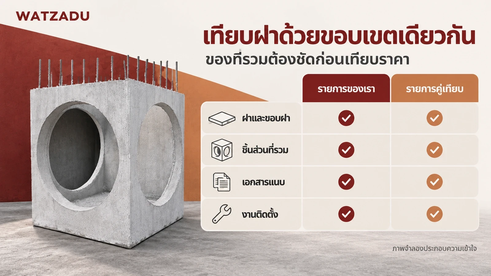 เทียบฝาด้วยขอบเขตเดียวกัน — ของที่รวมต้องชัดก่อนเทียบราคา
