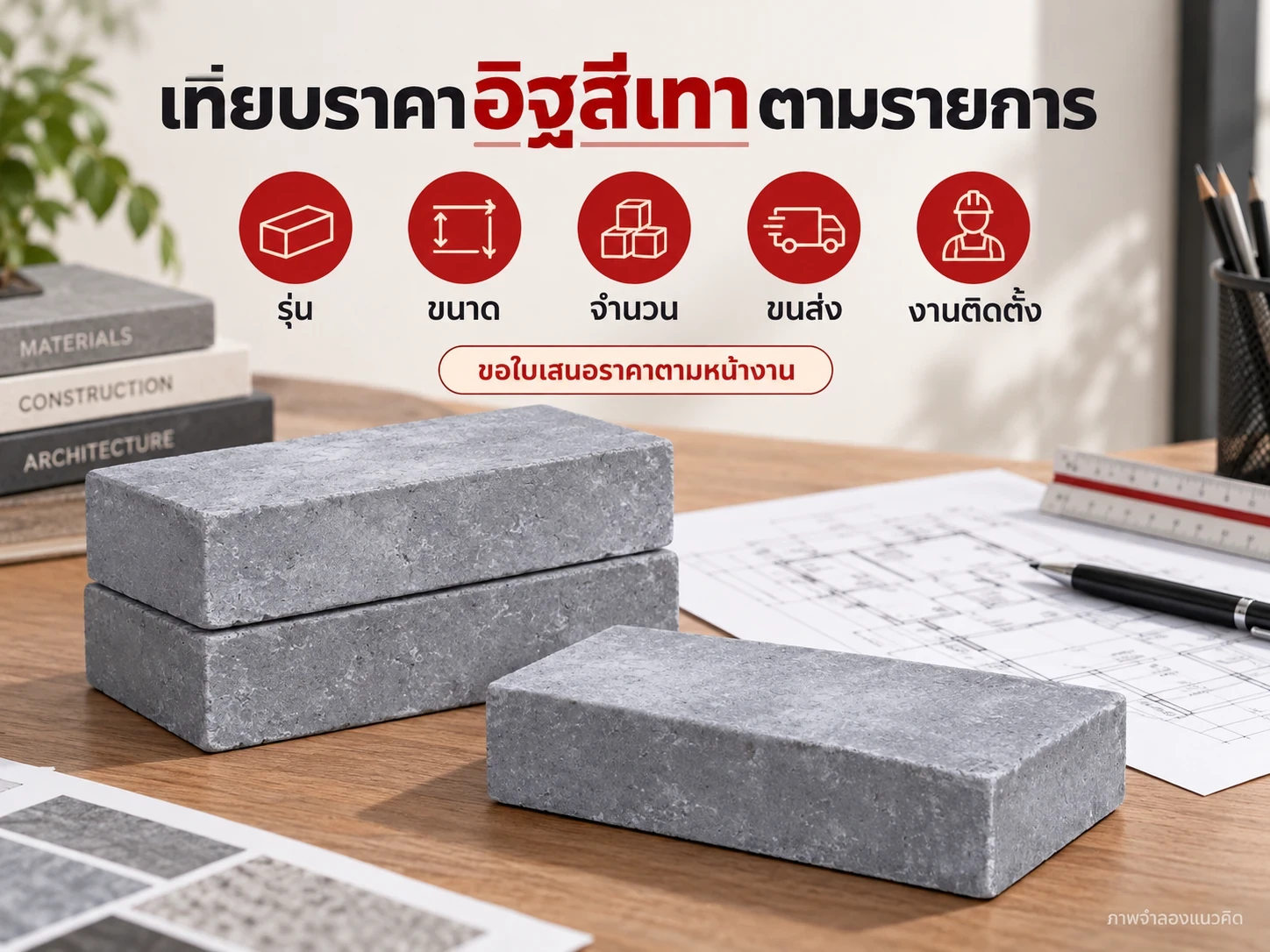ภาพจัดรายการขอราคา ไม่มีราคาตัวเลขหรือใบเสนอราคาจริง ตรวจเงื่อนไขตามงานก่อนซื้อ