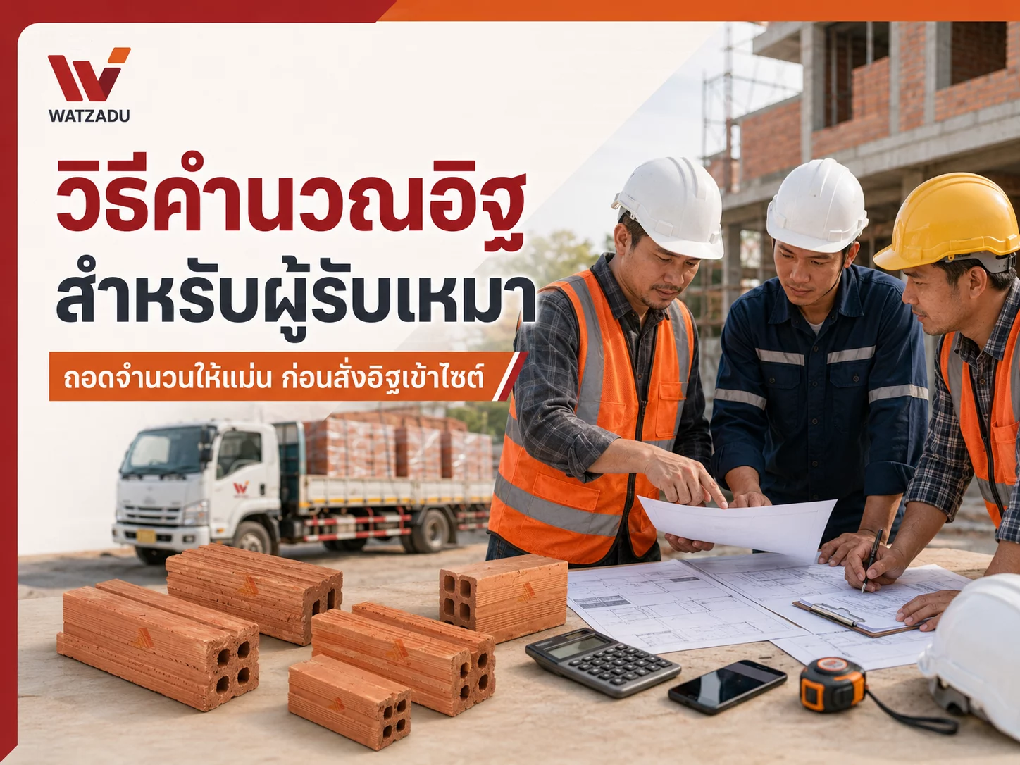 วิธีคำนวณอิฐสำหรับผู้รับเหมา ถอดจำนวนให้แม่นก่อนขอราคาและจัดส่ง