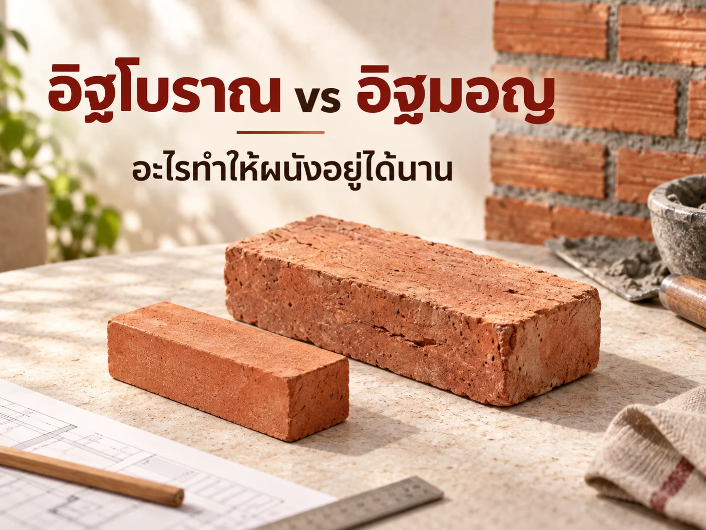 อิฐโบราณกับอิฐมอญปัจจุบันต่างกันอย่างไร และอะไรทำให้ผนังอยู่ได้นาน