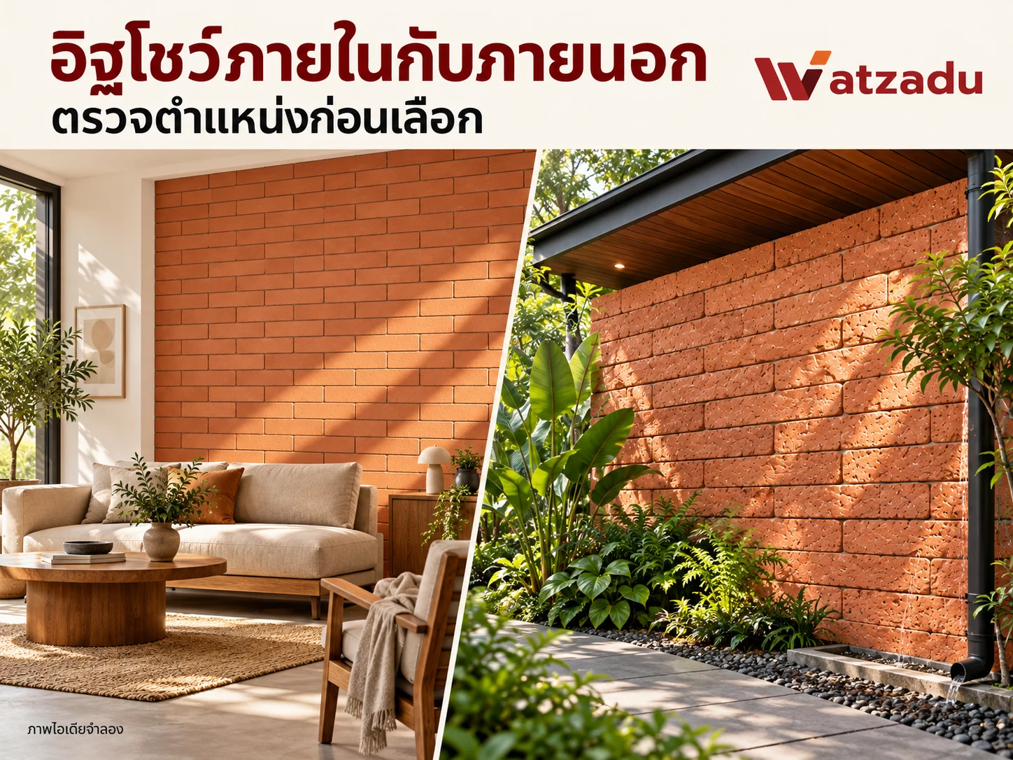 อิฐโชว์ภายใน–ภายนอก: จุดที่ต้องตรวจก่อนเลือกและขอราคา
