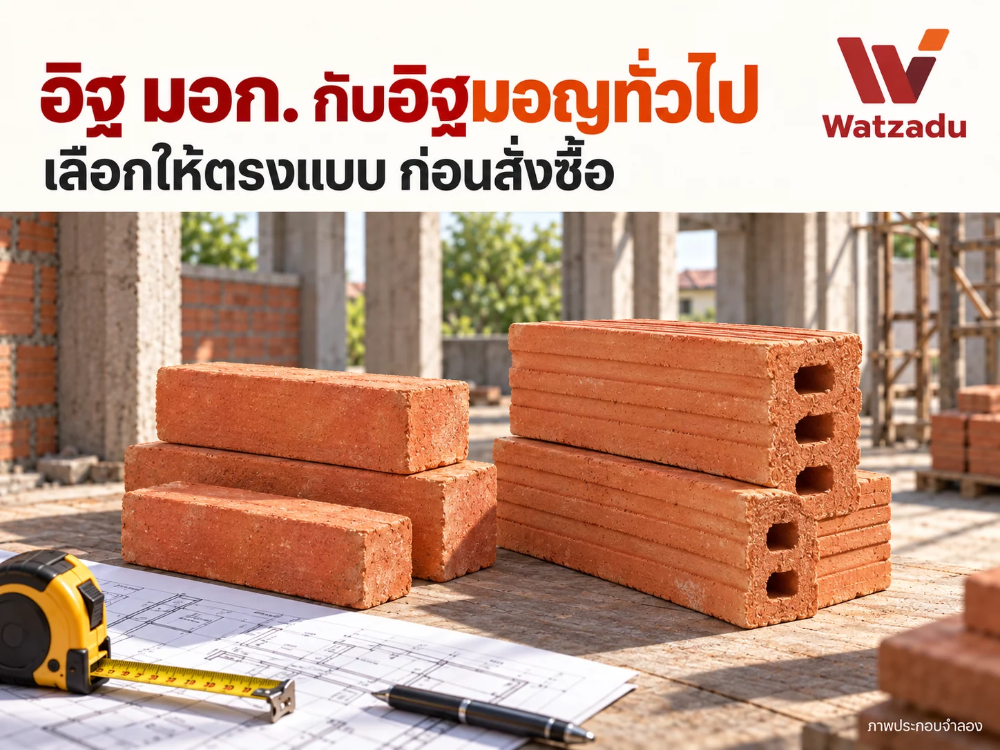 อิฐ มอก. ต่างจากอิฐมอญทั่วไปอย่างไร? เลือกให้ตรงแบบก่อนสั่งซื้อ
