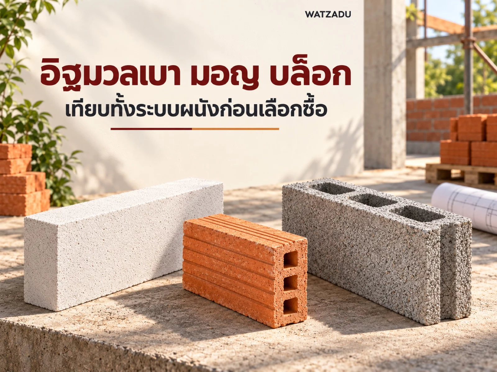 อิฐมวลเบา มอญ บล็อก: เทียบทั้งระบบผนังก่อนเลือกซื้อ