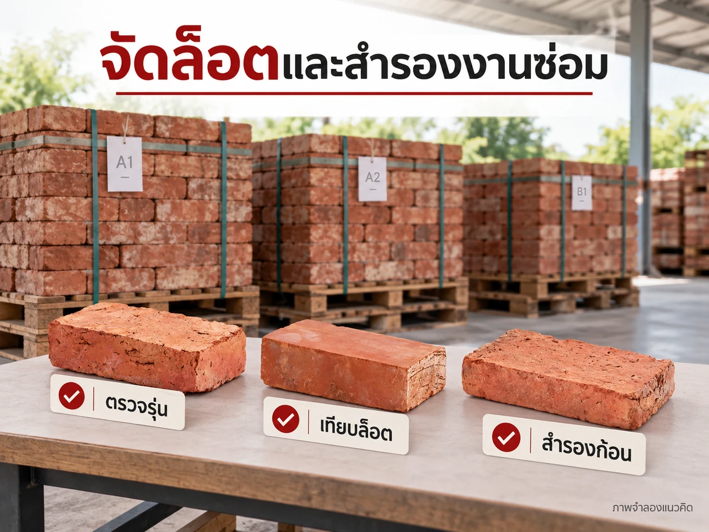 ภาพจำลองจุดตรวจรับและเทียบล็อต ไม่ใช่ภาพสต็อกหรือรับประกันว่าสินค้ามีพร้อมส่ง