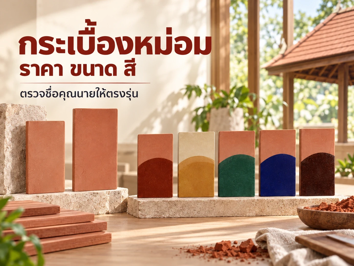 กระเบื้องหม่อม ราคา ขนาด สี และชื่อคุณนายที่ควรตรวจให้ตรงรุ่น