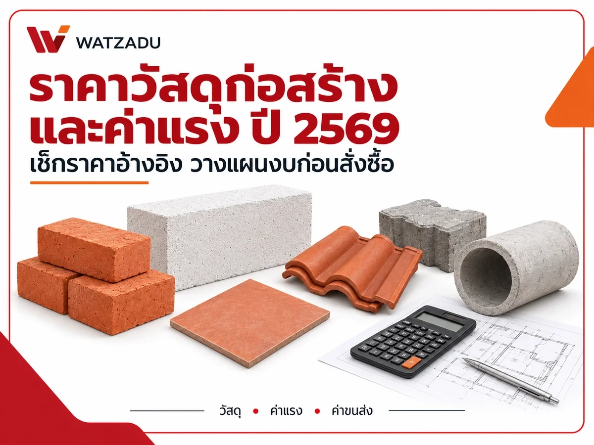ราคาวัสดุก่อสร้างและค่าแรง ปี 2569 พร้อมวิธีคำนวณงบ