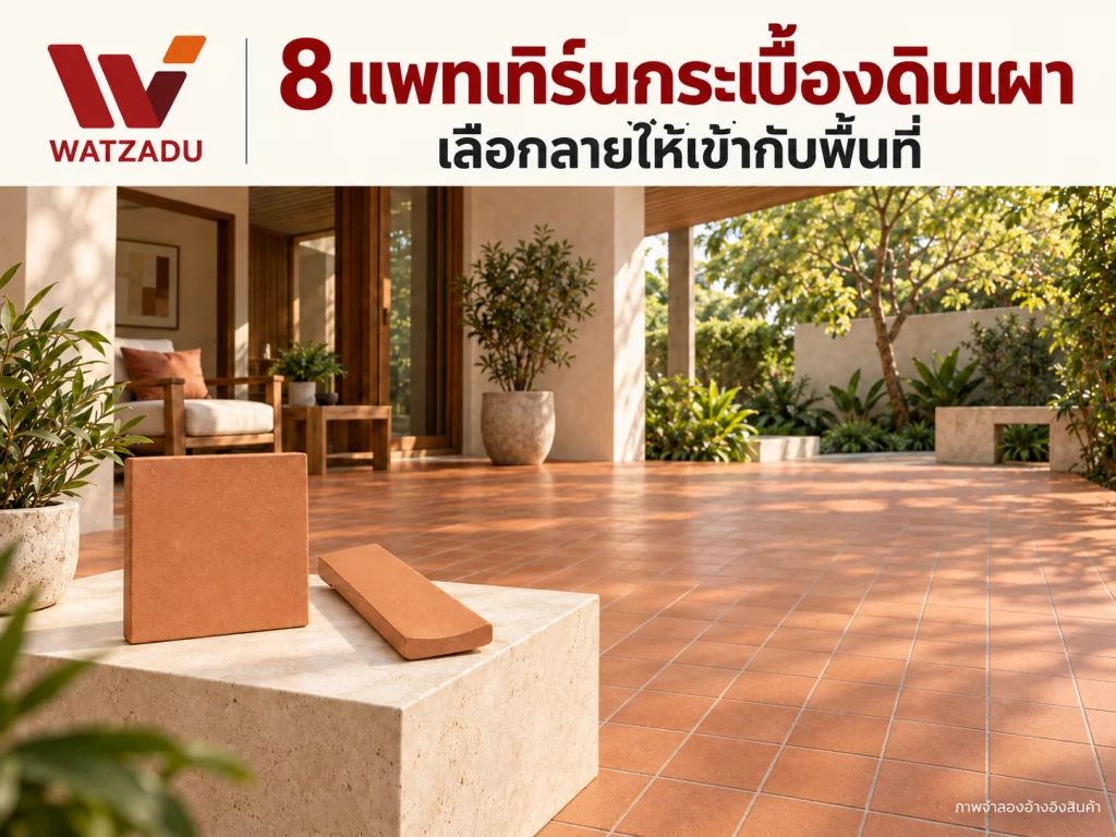 แพทเทิร์นกระเบื้องดินเผา: 8 ตัวอย่างจากรูปทรงจริง