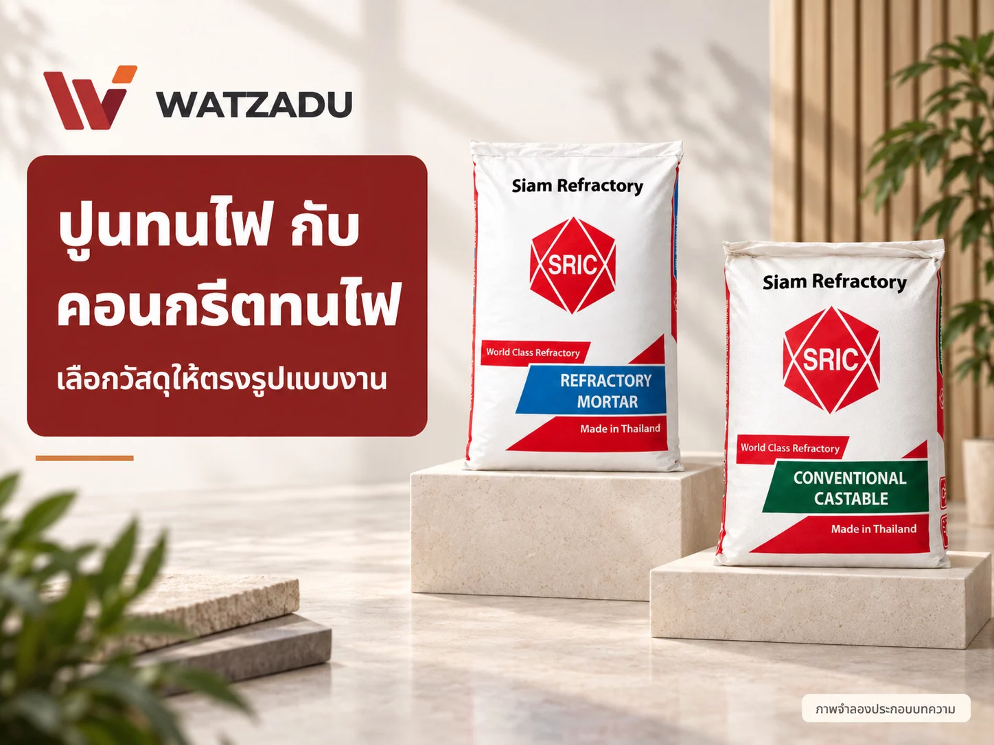 ปูนทนไฟกับคอนกรีตทนไฟต่างกันอย่างไร เลือกให้ตรงรูปแบบงาน