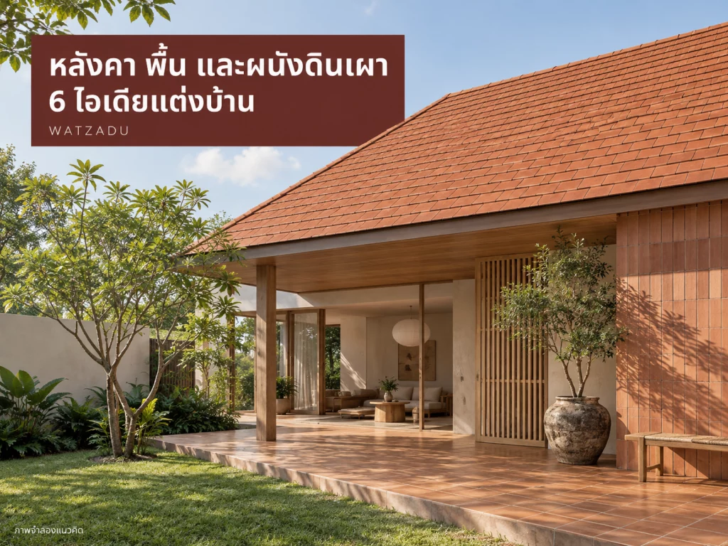 หลังคา พื้น และผนังดินเผา: 6 ไอเดียแต่งบ้าน ลอฟต์ เจแปนดิ และบ้านสวน