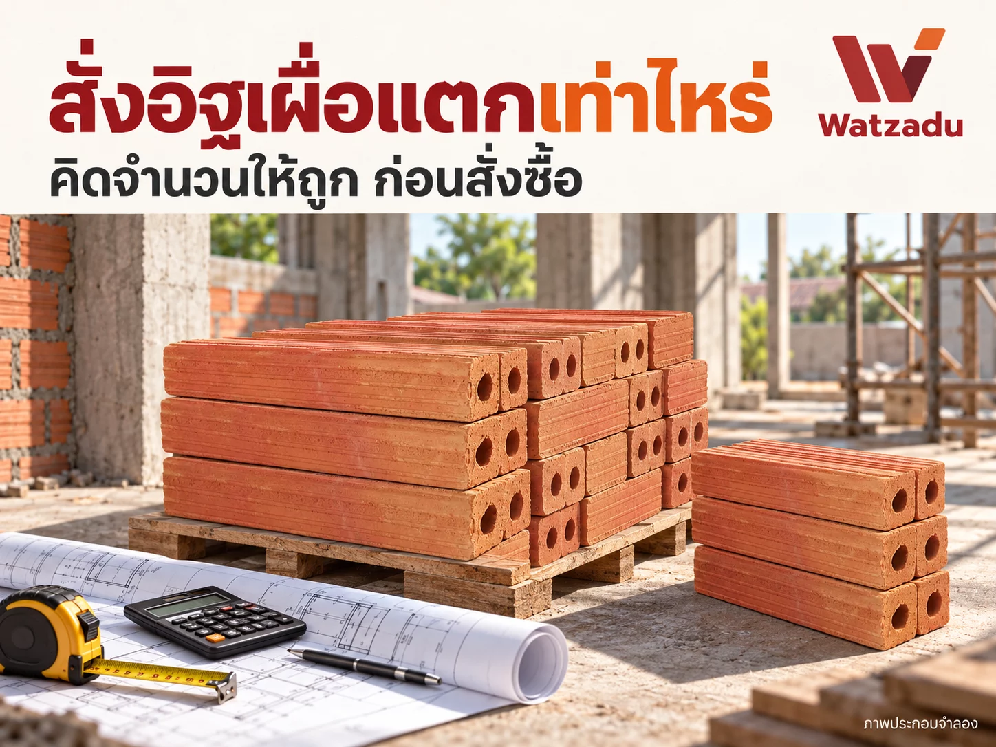 สั่งอิฐต้องเผื่อแตกกี่เปอร์เซ็นต์? คิดให้ถูก ไม่สั่งขาด และไม่สั่งเกินจำเป็น