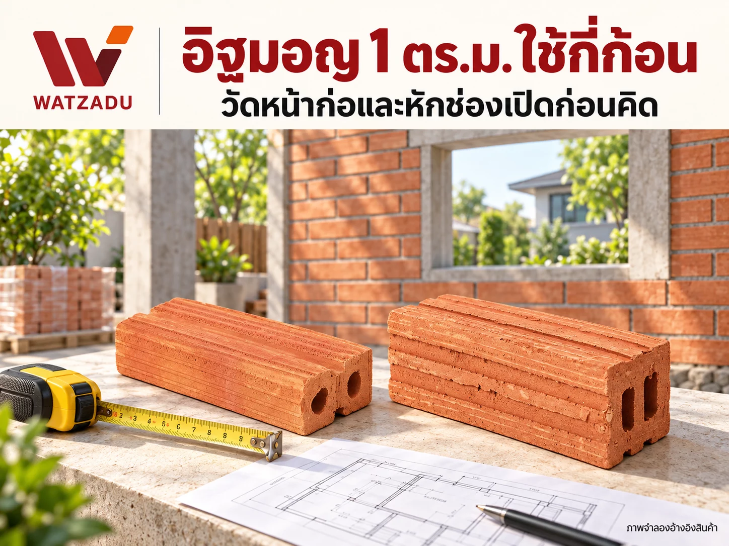 อิฐมอญ 1 ตารางเมตรใช้กี่ก้อน คำนวณยังไงก่อนสั่งซื้อ
