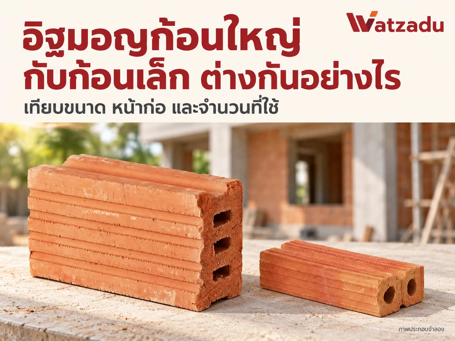 อิฐมอญก้อนใหญ่ VS อิฐมอญก้อนเล็ก แตกต่างกันอย่างไร ?