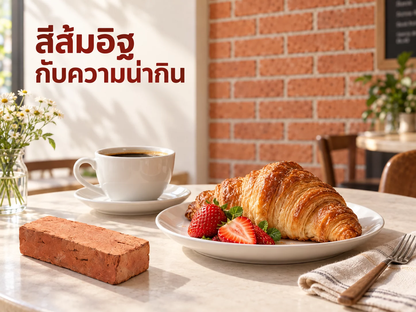 สีส้มอิฐทำให้อาหารดูน่ากินขึ้นจริงไหม? อ่านงานวิจัยก่อนเลือกสีคาเฟ่
