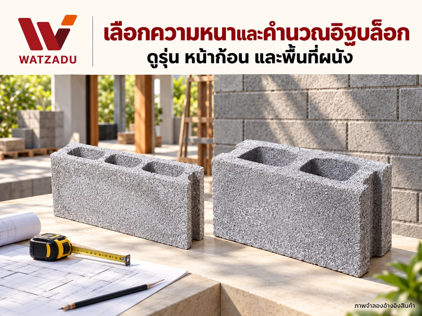 เลือกความหนาอิฐบล็อกและถอดจำนวนผนังอย่างไร