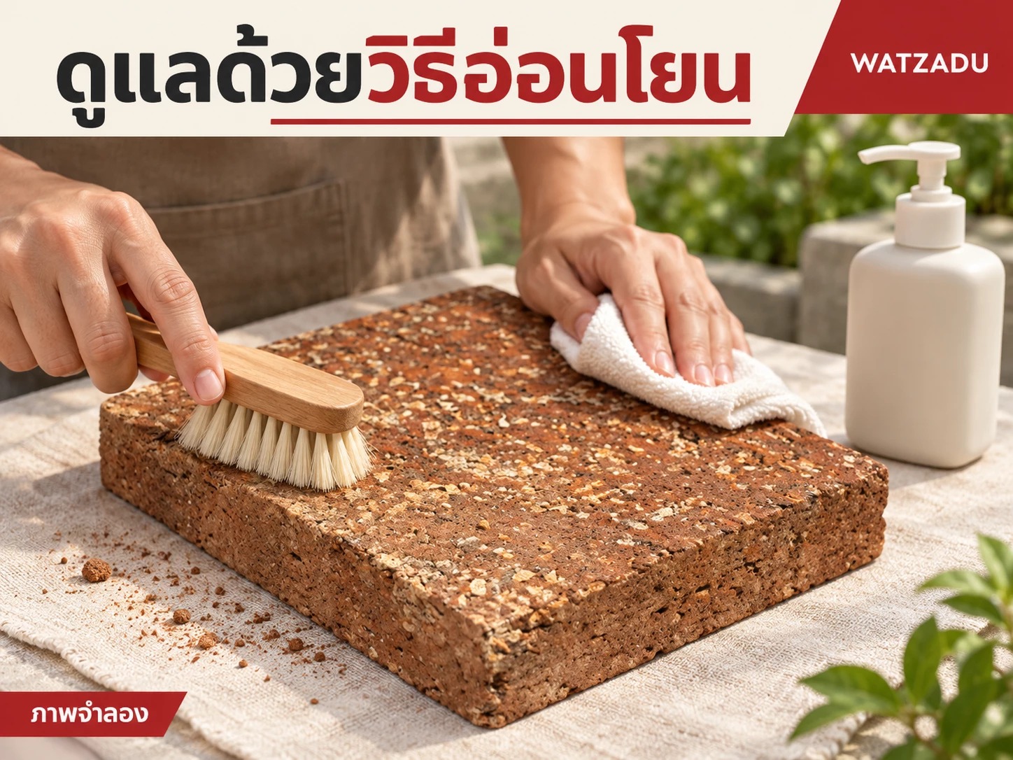 ดูแลด้วยวิธีอ่อนโยน — ภาพจำลองศิลาแลง