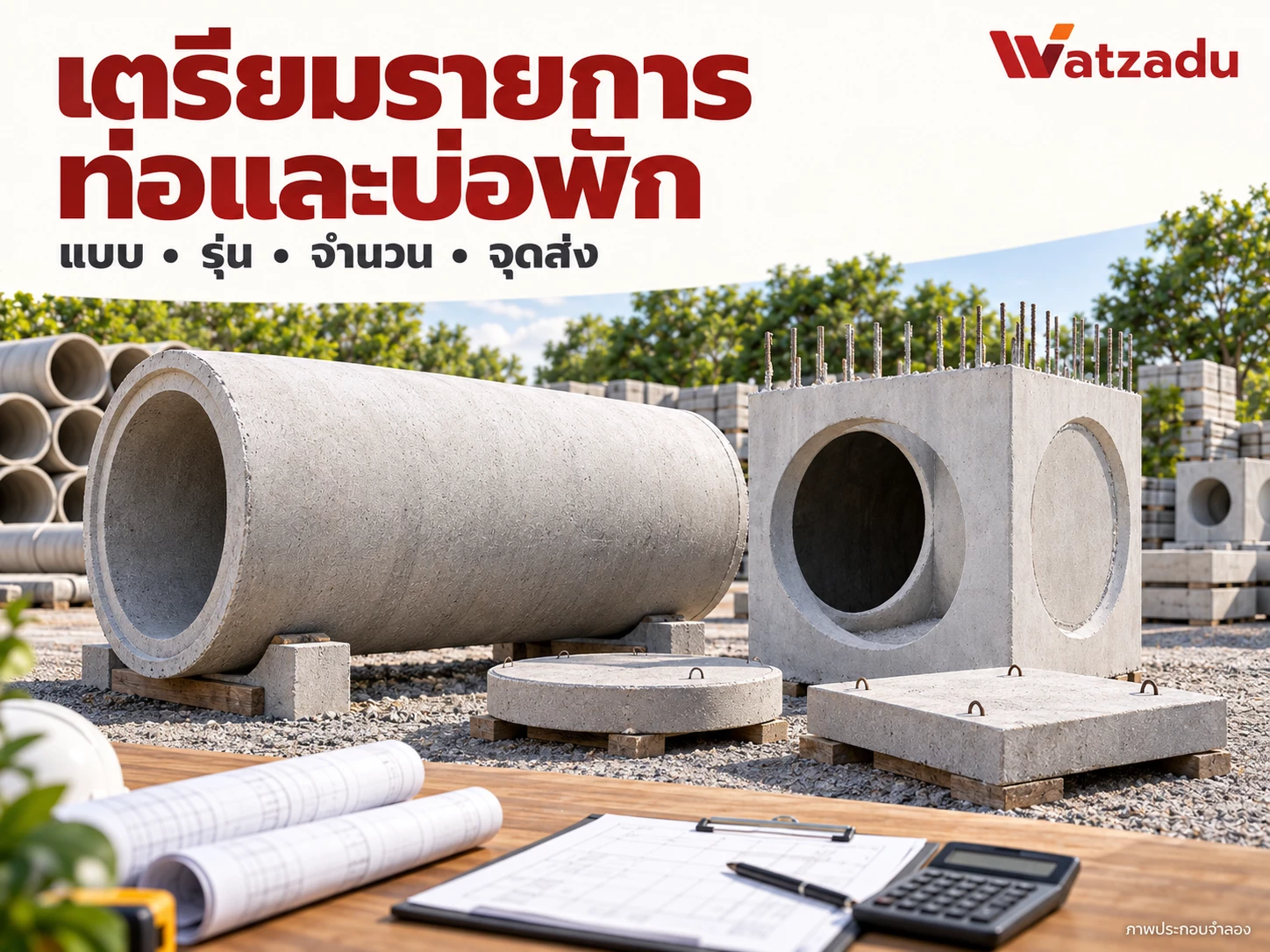 เตรียมแบบและรายการท่อคอนกรีต–บ่อพักก่อนขอราคา