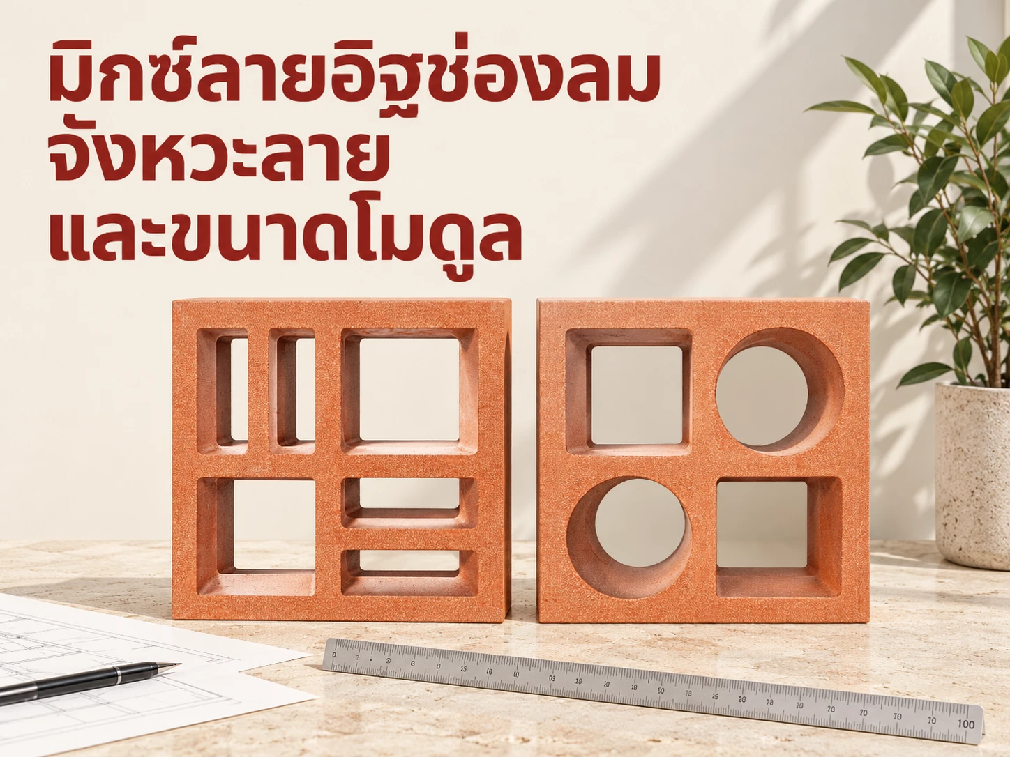 มิกซ์ลายอิฐช่องลมให้ลงตัว: วางขนาด จังหวะลาย ช่องเปิด และรอยต่ออย่างไร